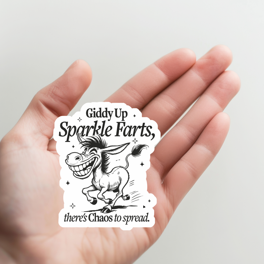Giddy Up Sparkle Farts Sticker