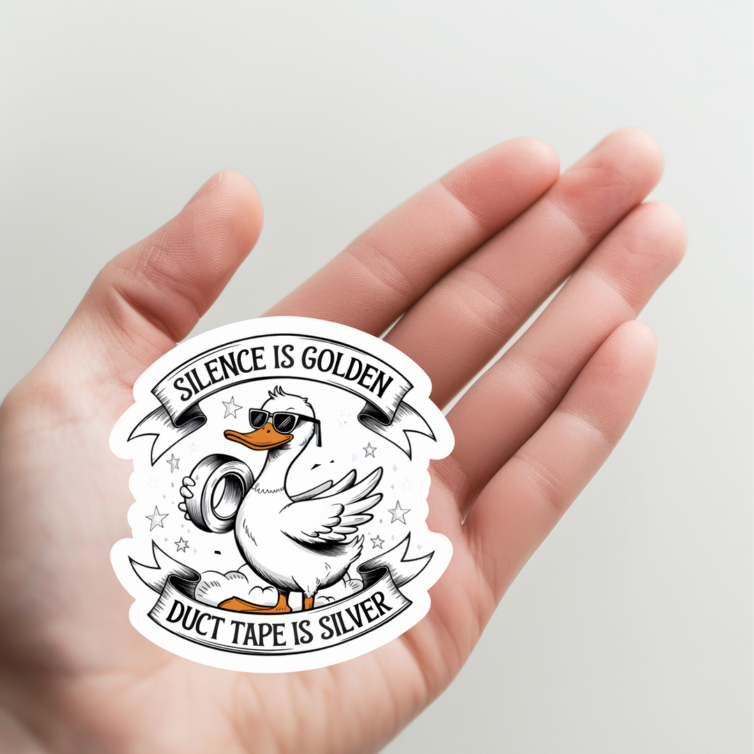Goose Silence is Golden Sticker