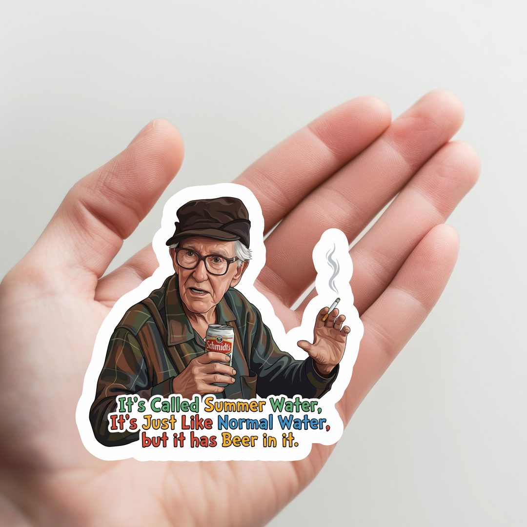 Grumpy Old Men Summer Water Sticker
