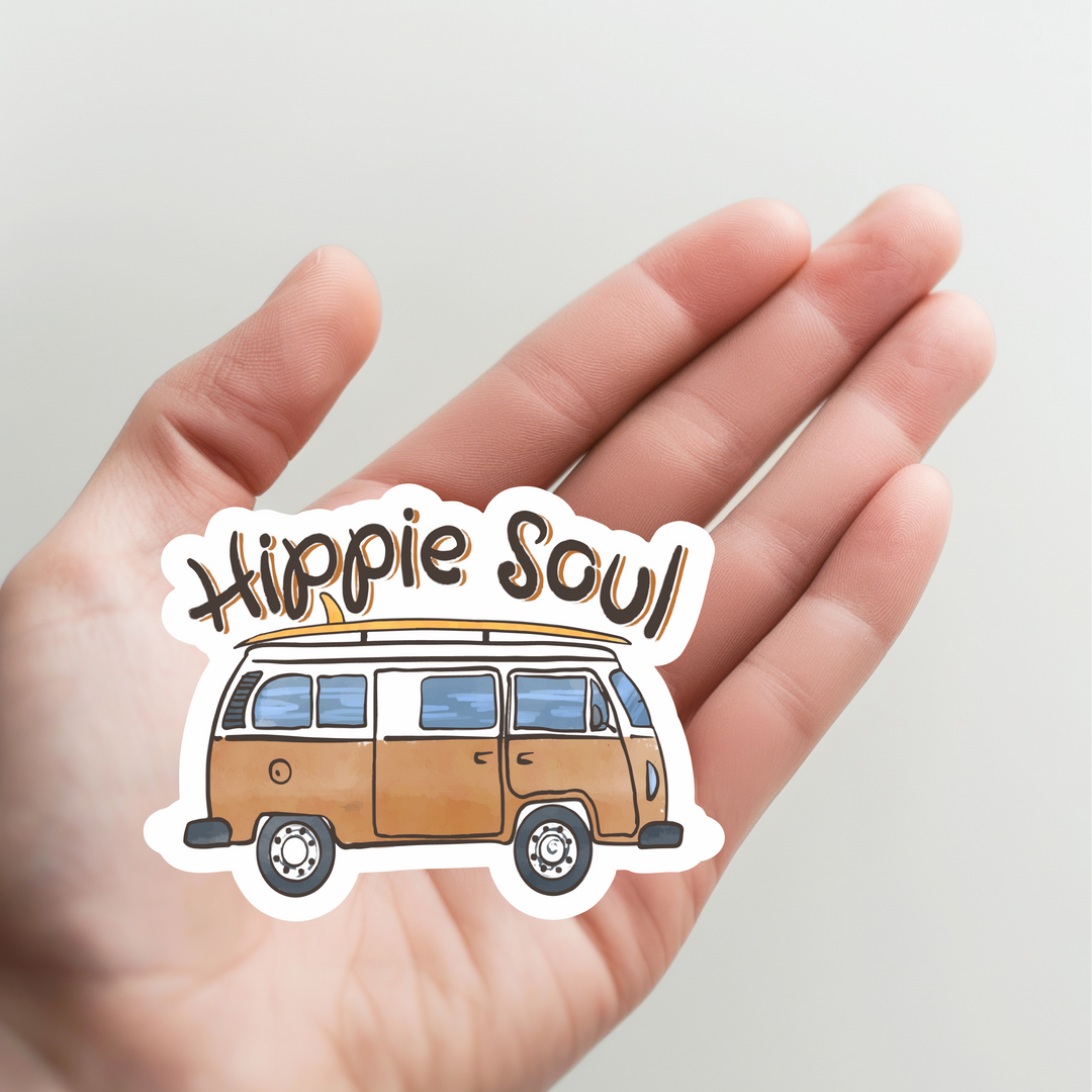 Hippie Soul Tan Van Sticker