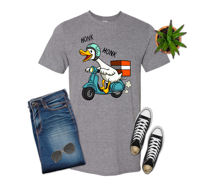 Honk Honk Goose on Scooter Shirt