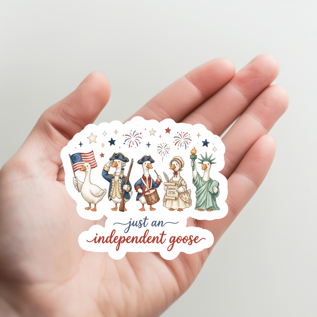 Independence Goose Sticker