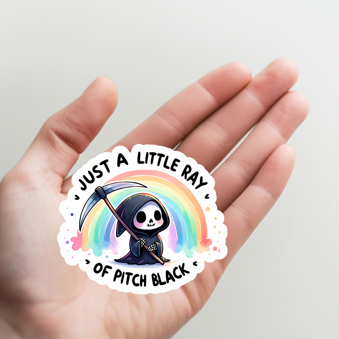 Just a Little Ray of Pitch Black Sticker