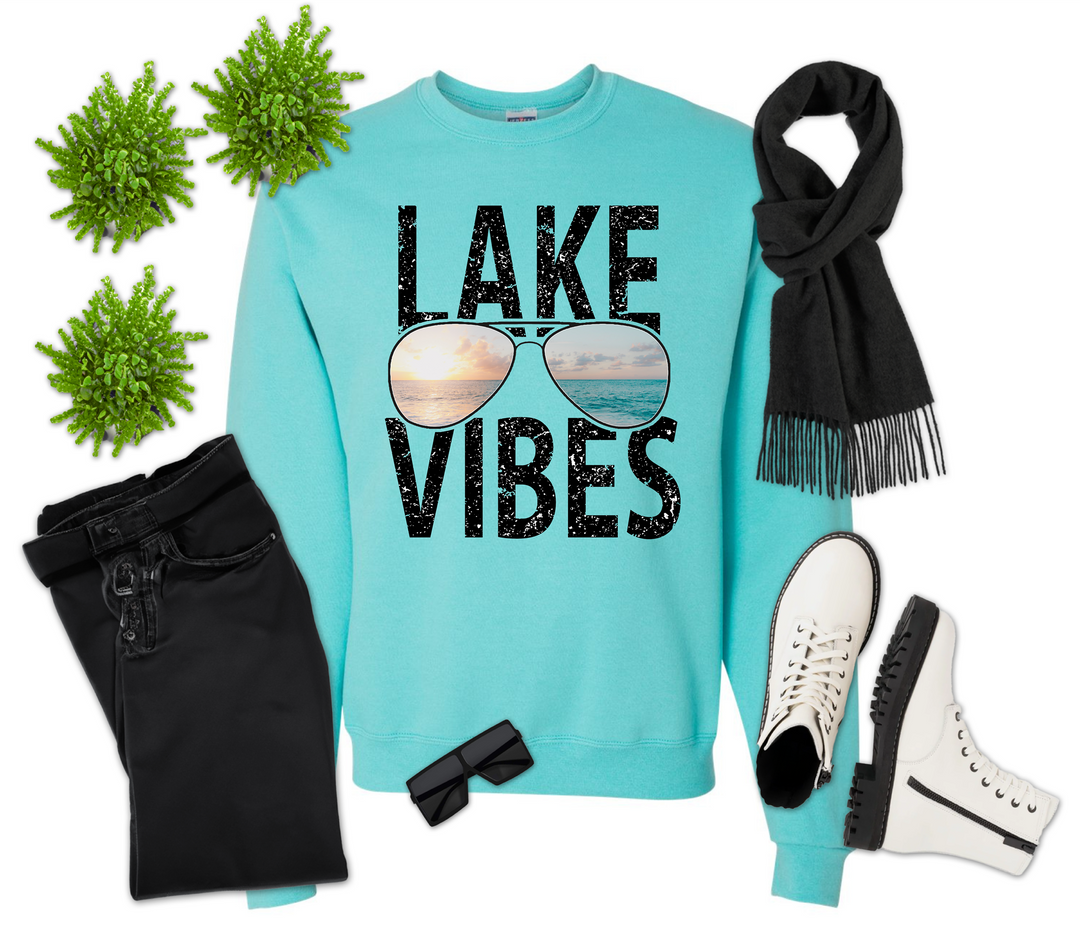Lake Vibes Sunglasses Water Sunset Shirt