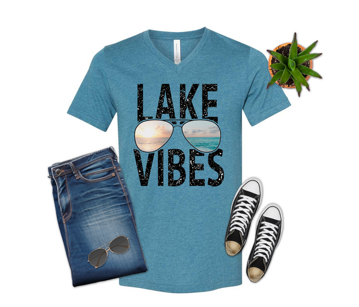 Lake Vibes Sunglasses Water Sunset Shirt