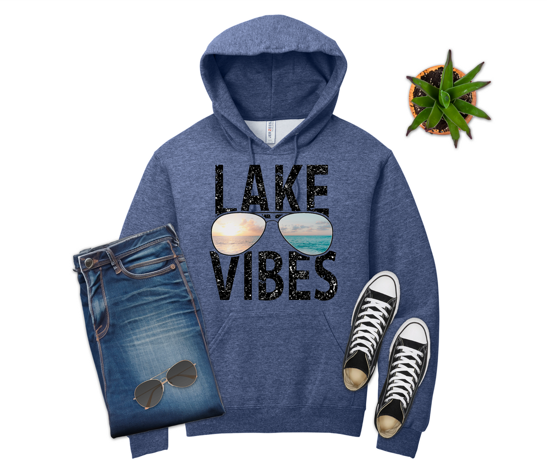 Lake Vibes Sunglasses Water Sunset Shirt