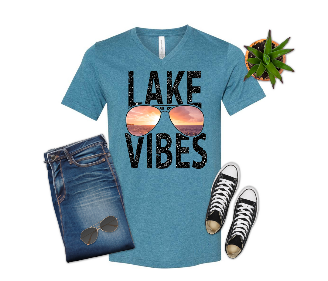 Lake Vibes Sunglasses Sunset Shirt