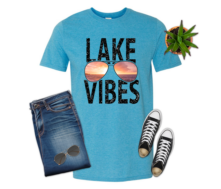 Lake Vibes Sunglasses Sunset Shirt