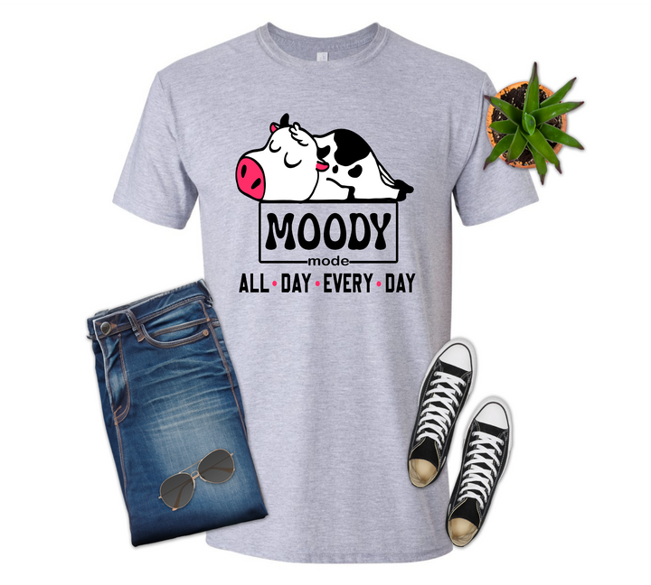 Moody Mode Cow Shirt
