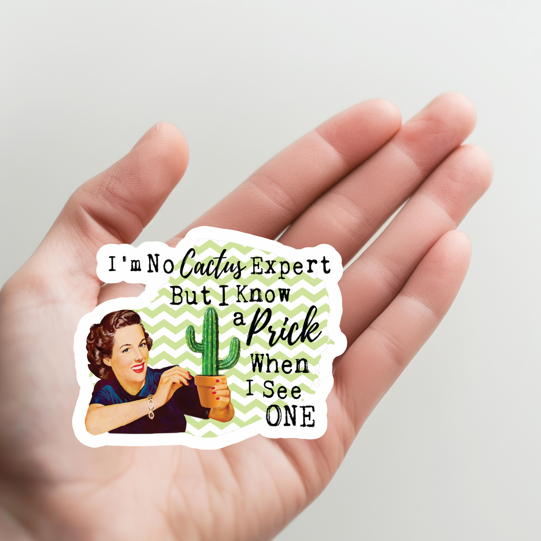 No Cactus Expert Sticker