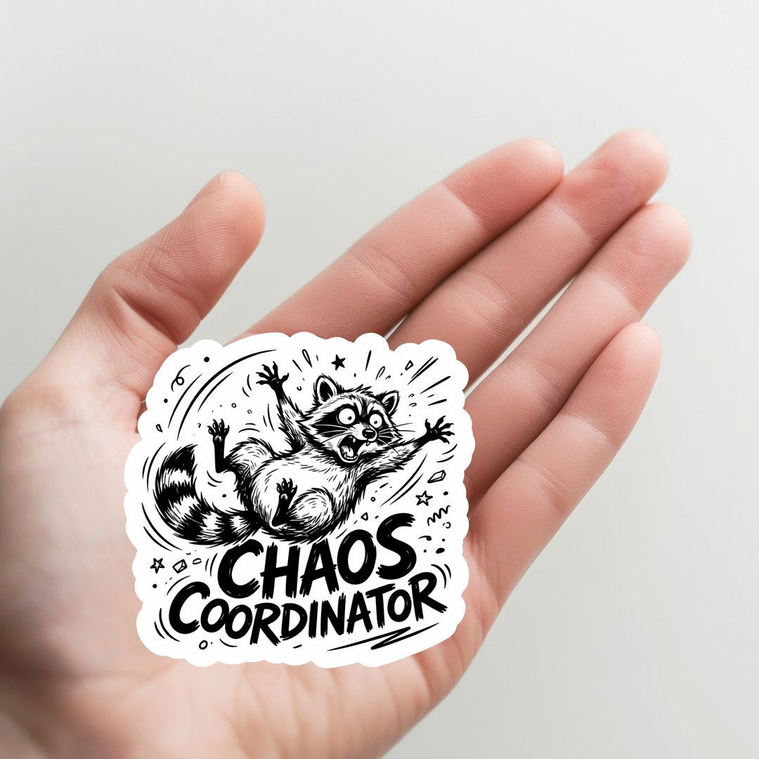 Raccoon Chaos Coordinator Sticker