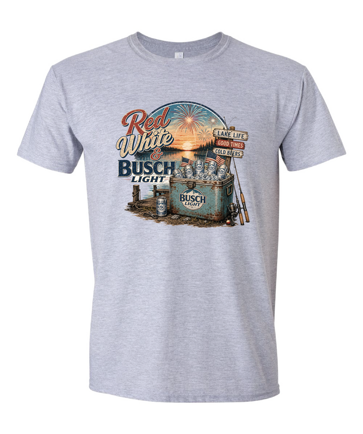 Red, White and Busch Light Americana Shirt