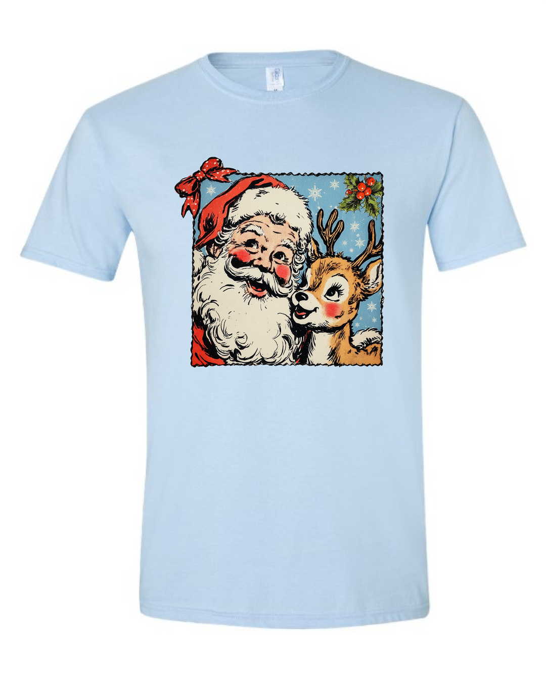 Retro Santa Rudolph Reindeer Shirt