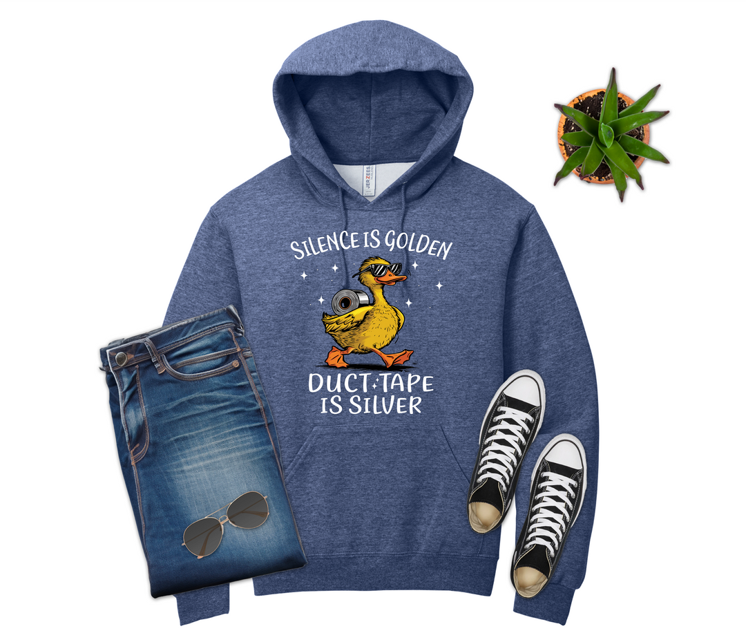 Silence is Golden Duct Tape is Silver Yellow Duck Shirt