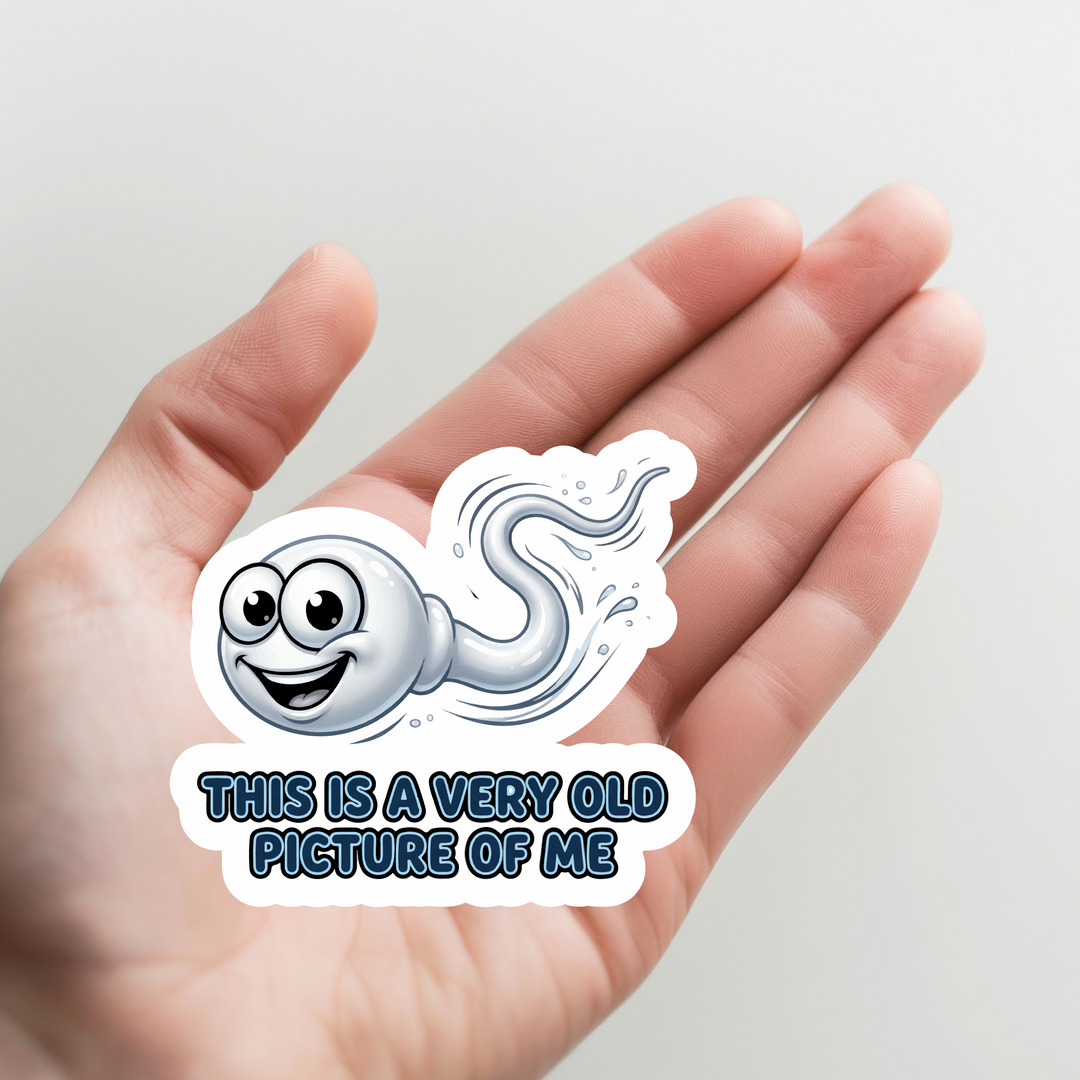 Sperm Old Photo of Me Sticker