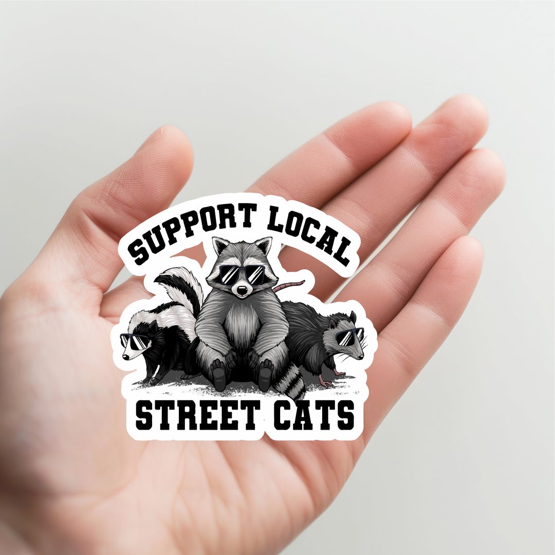 Support Local Street Cats Sticker