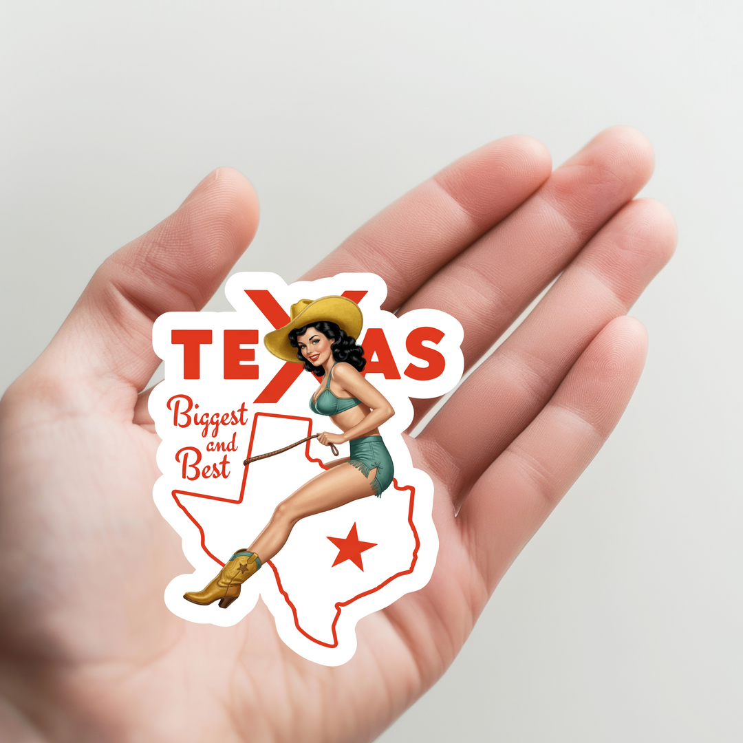 Texas Cowgirl Option 2 Sticker