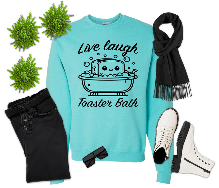 Live Laugh Toaster Bath Shirt