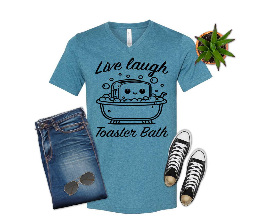Live Laugh Toaster Bath Shirt