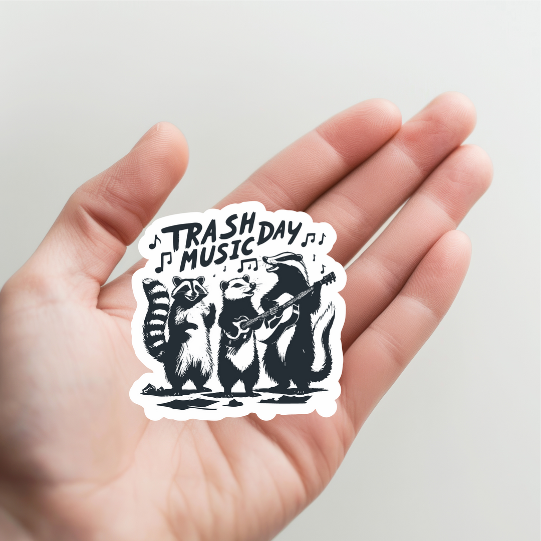 Trash Music Day Sticker