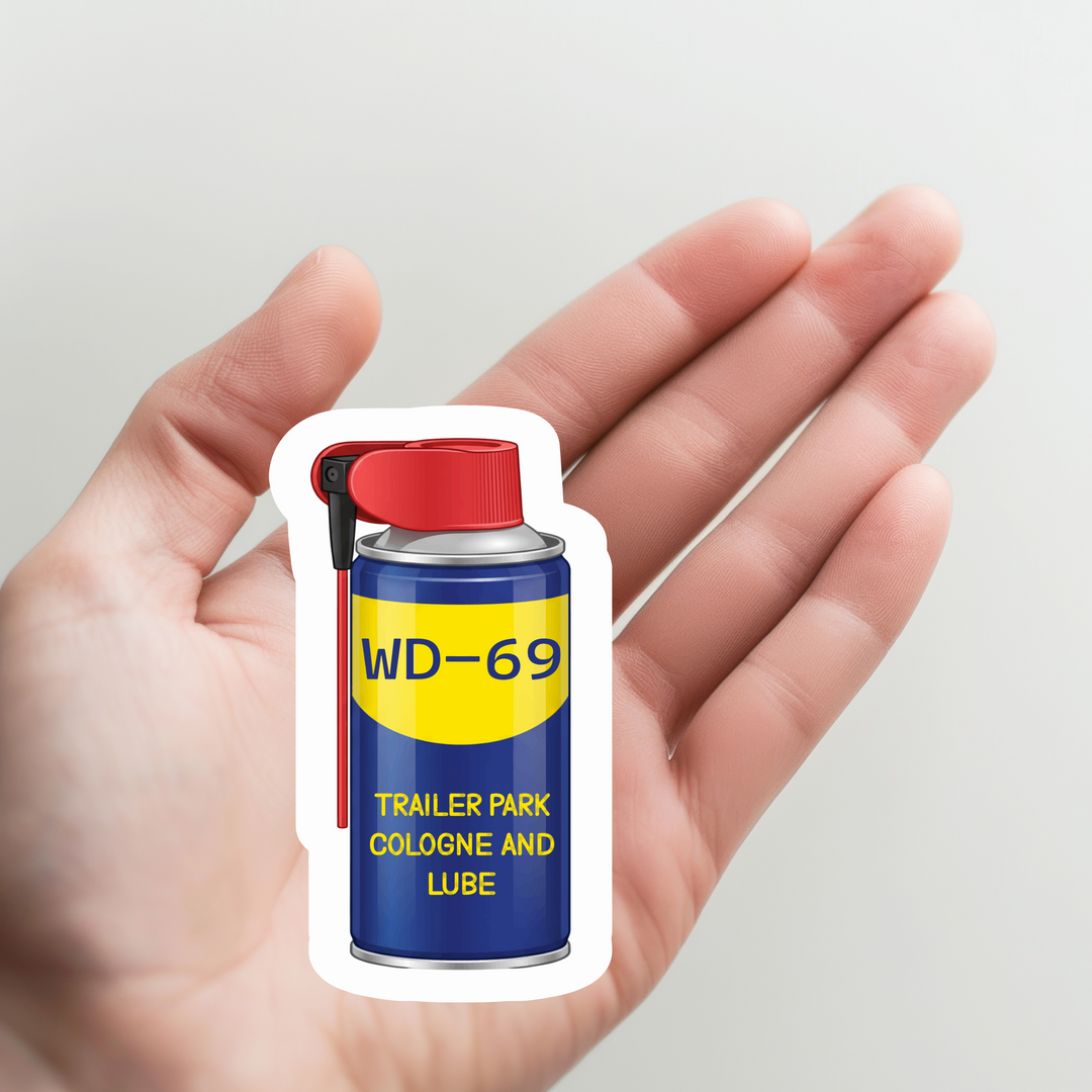 WD-69 Can Trailer Park Cologne Sticker