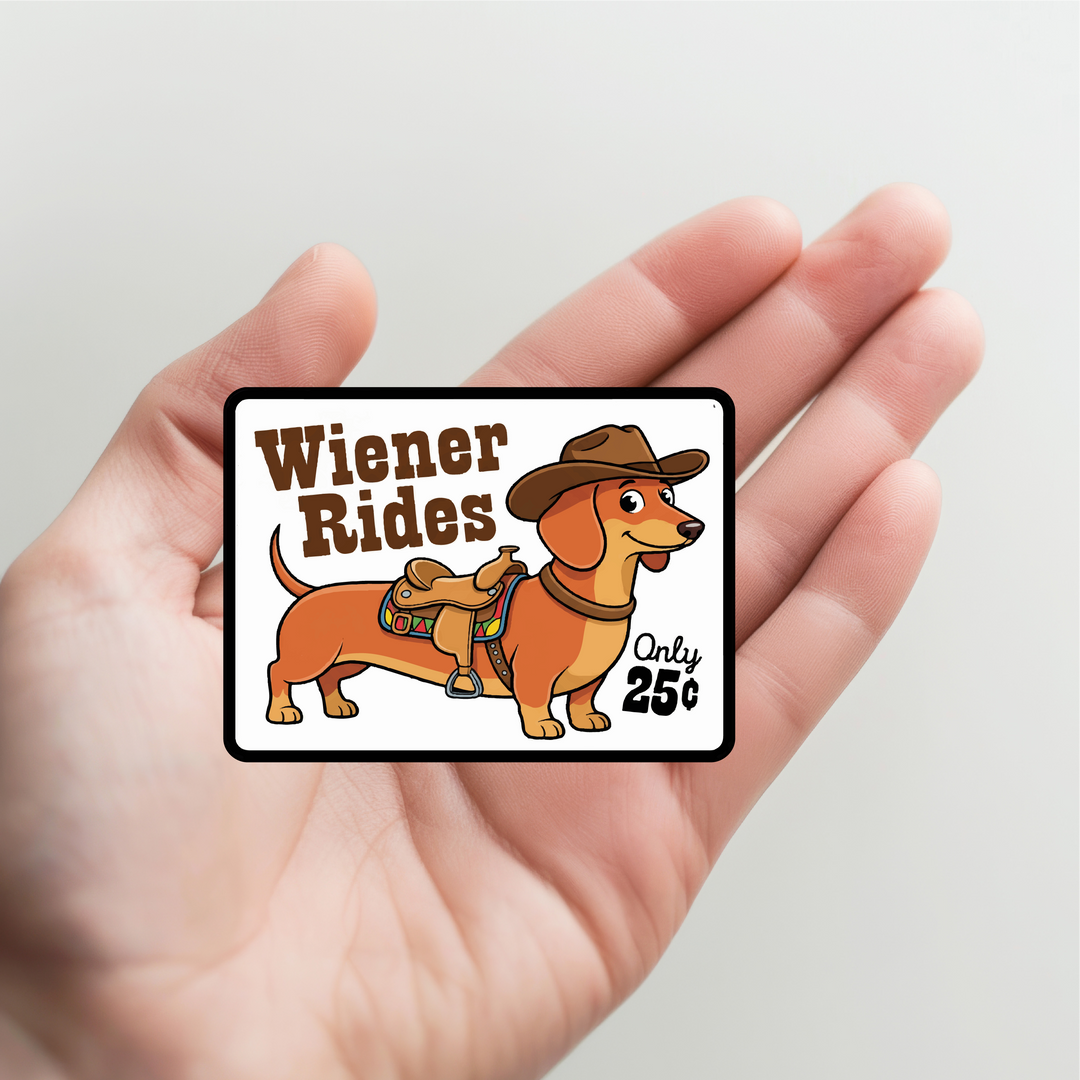 Wiener Rides Sticker