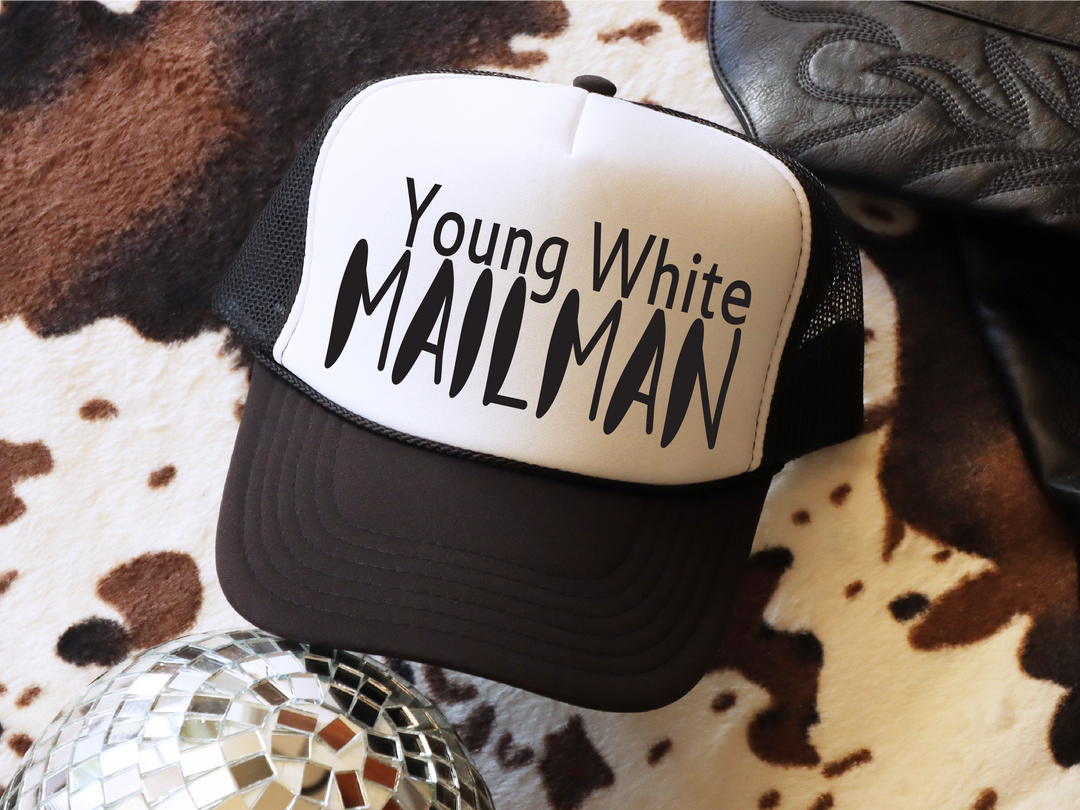 Young White Mailman Trucker Hat