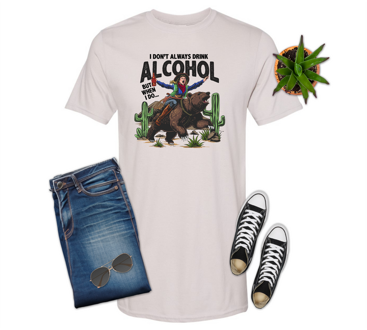 I Don't Allows Drink Alcohol Cowgirl Bear Shirt