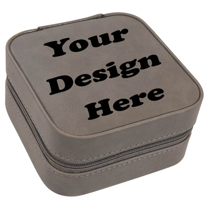 Custom Leatherette Travel Jewelry Box with Zipper