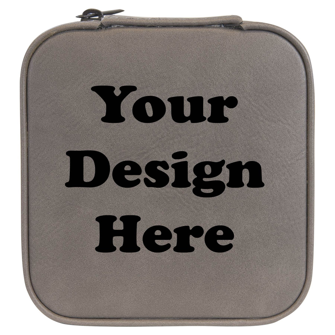 Custom Leatherette Travel Jewelry Box with Zipper
