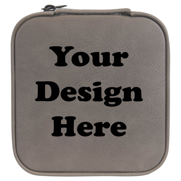Custom Leatherette Travel Jewelry Box with Zipper