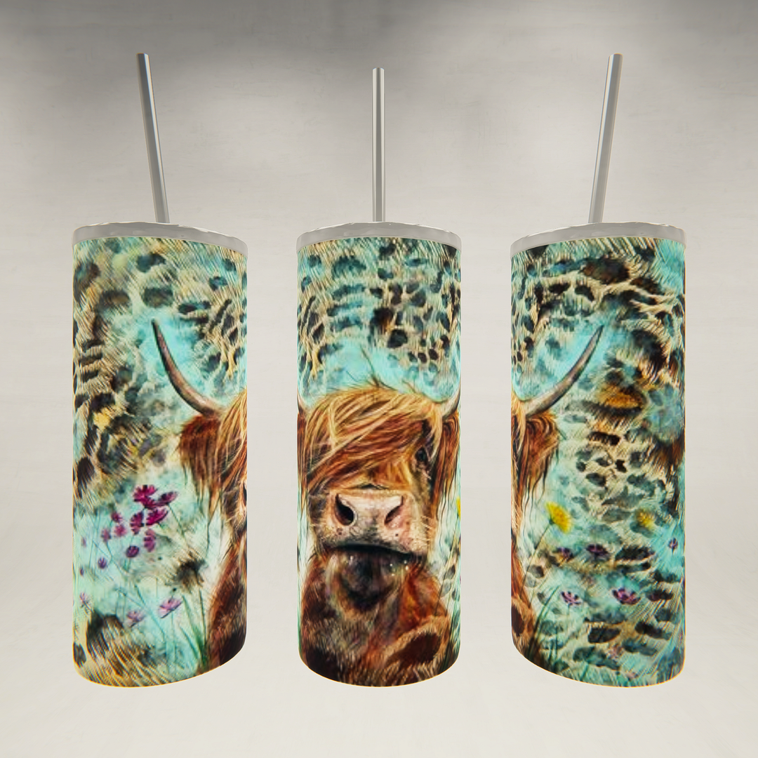 Scottish Highland Cow- 20 oz Skinny Tumbler