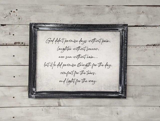 God Didn't Promise Canvas Print