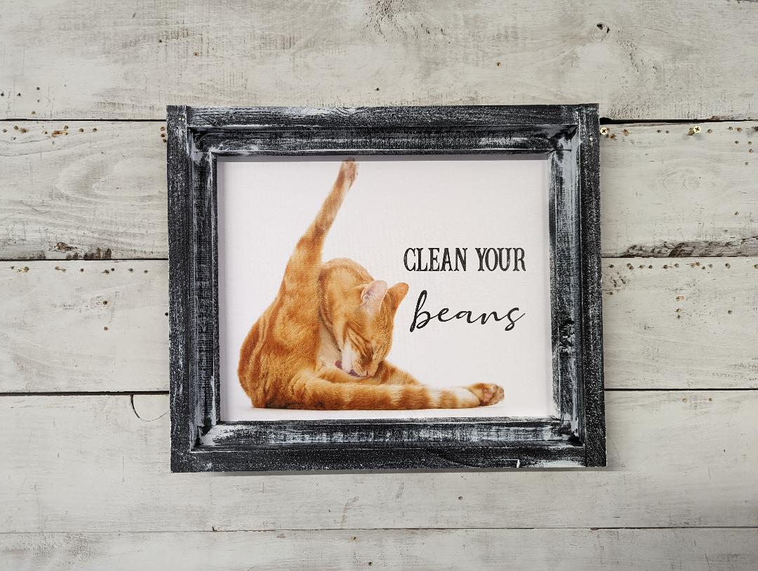 Cat Leg Beans Canvas Print