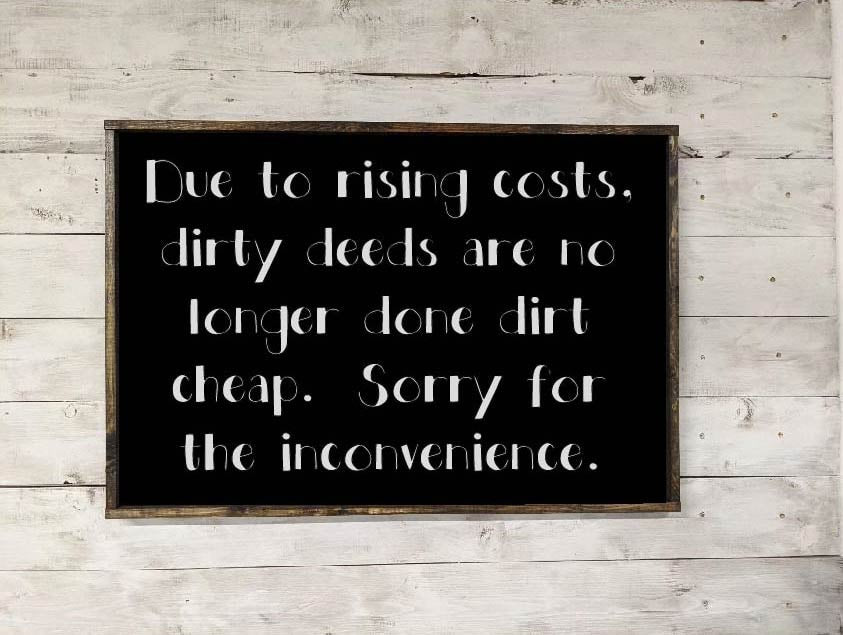 Dirty Deeds (8x10) Canvas