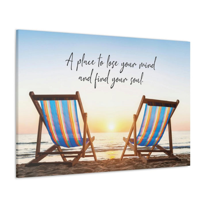 Find My Soul Beach Chairs Wrapped Canvas