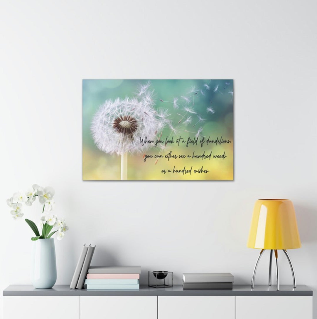 Dandelion Wrapped Canvas