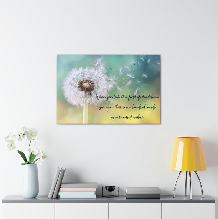 Dandelion Wrapped Canvas