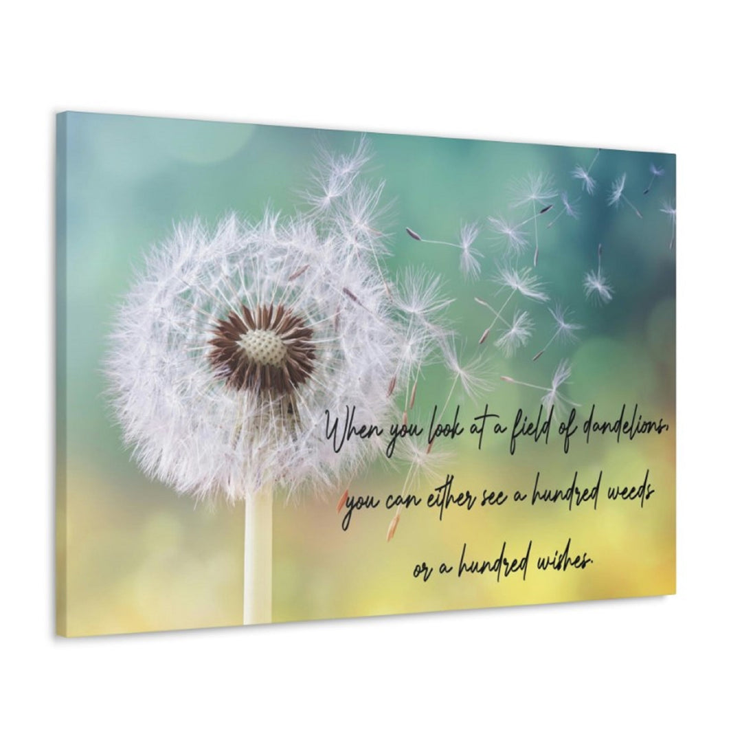Dandelion Wrapped Canvas