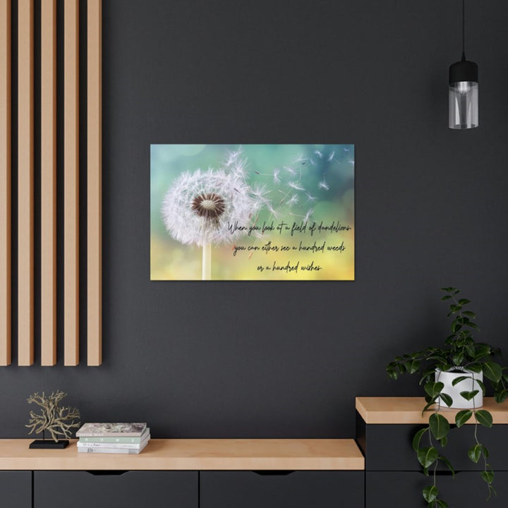 Dandelion Wrapped Canvas