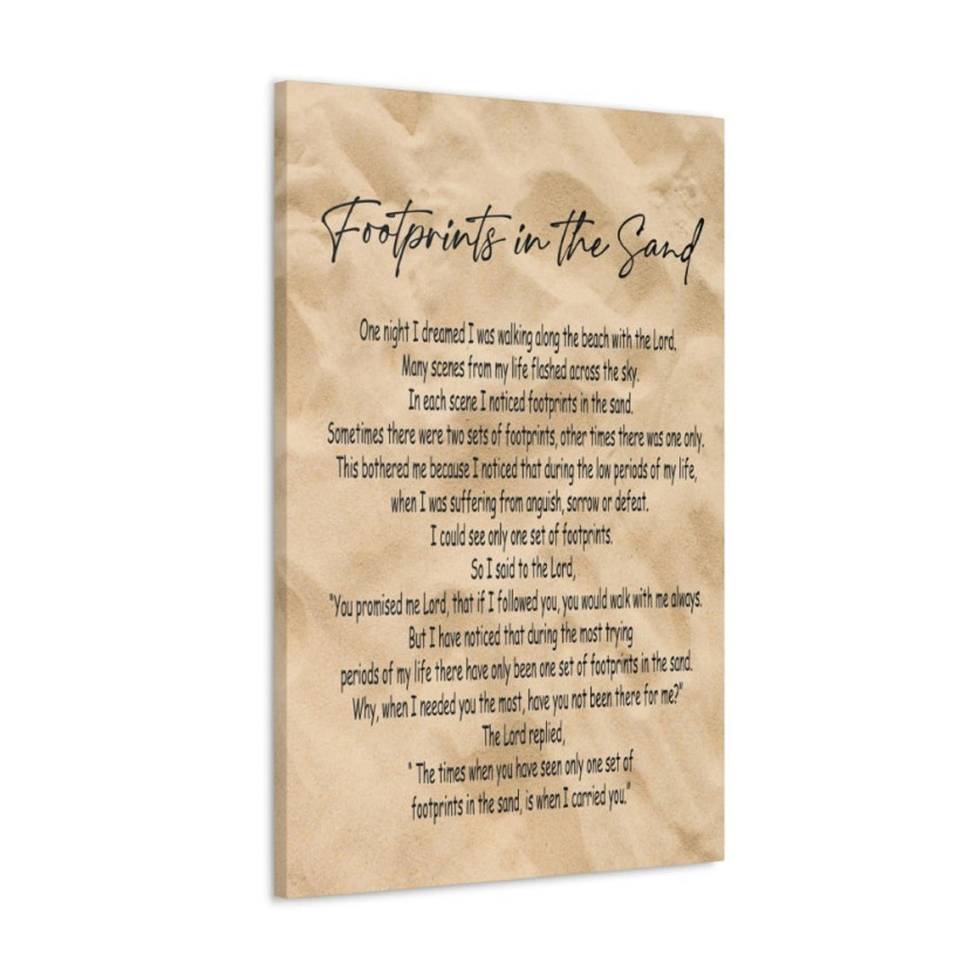 Footprints in the Sand Wrapped Canvas