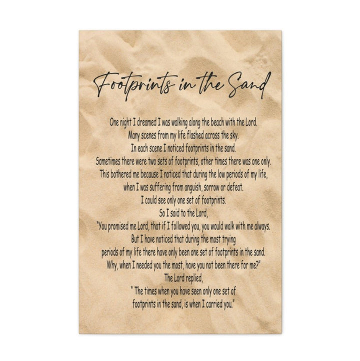 Footprints in the Sand Wrapped Canvas