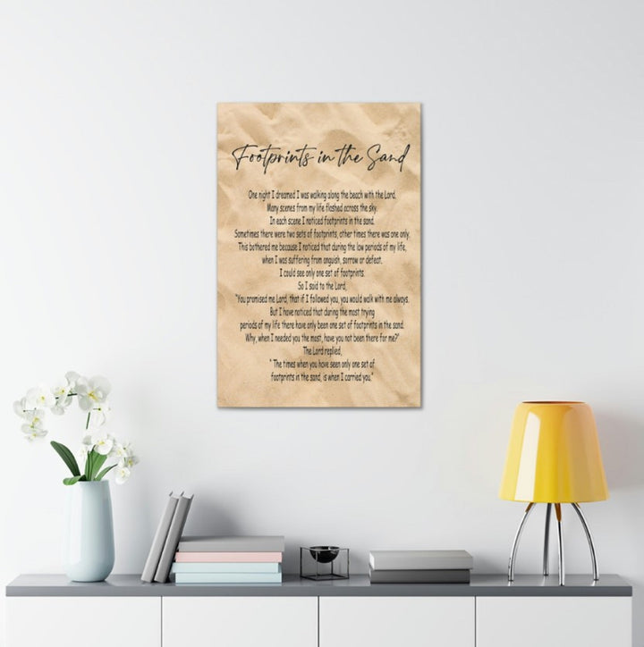 Footprints in the Sand Wrapped Canvas