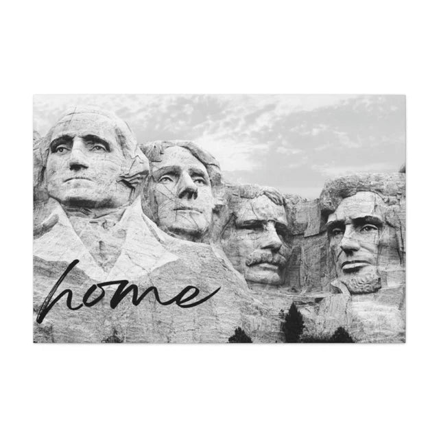 South Dakota Mount Rushmore Home Wrapped Canvas