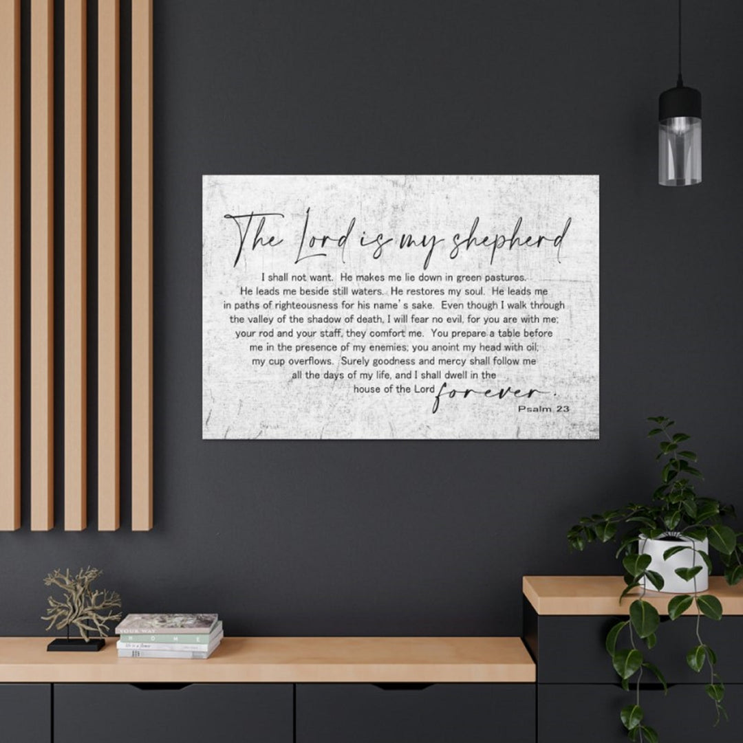 Psalm 23 The Lord is My Shepherd Wrapped Canvas