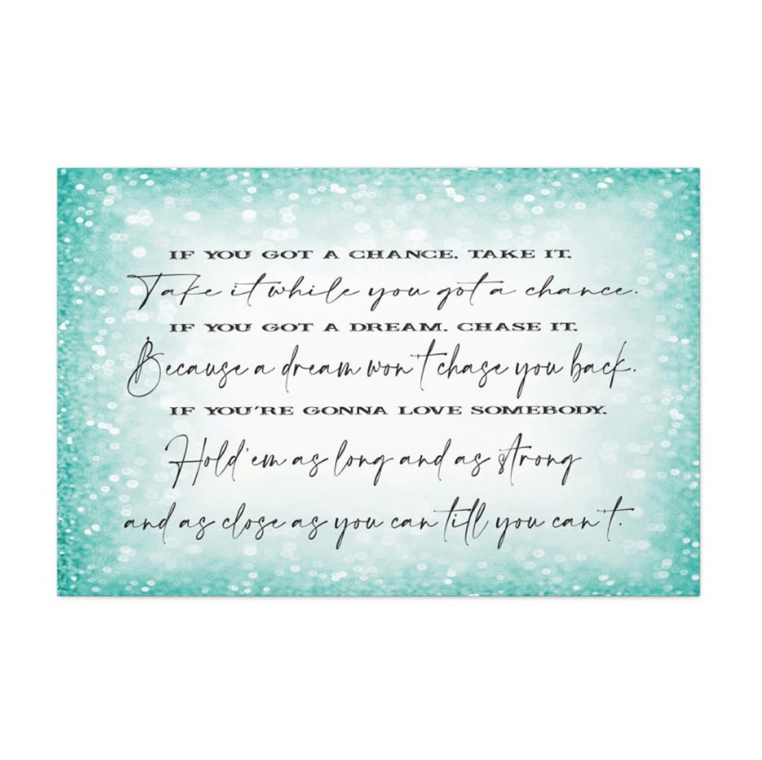 Take a Chance Wrapped Canvas