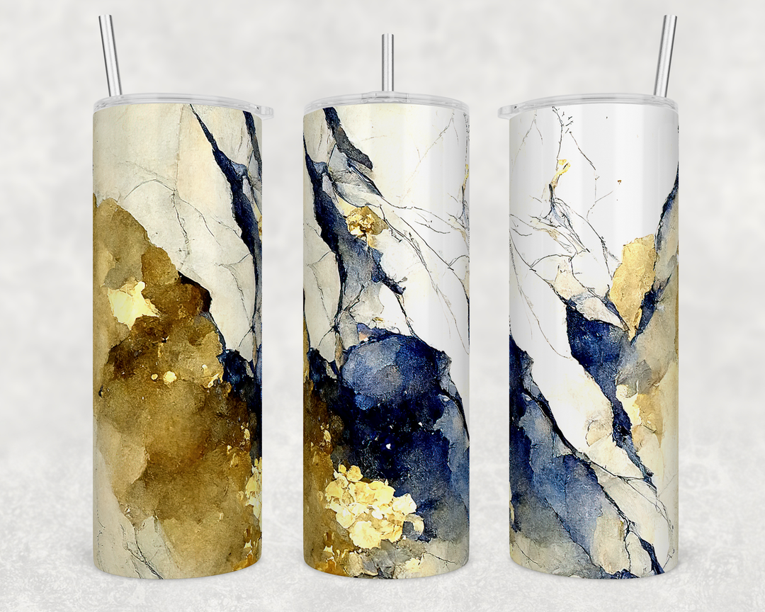 Navy Marble- 20oz Skinny Tumbler