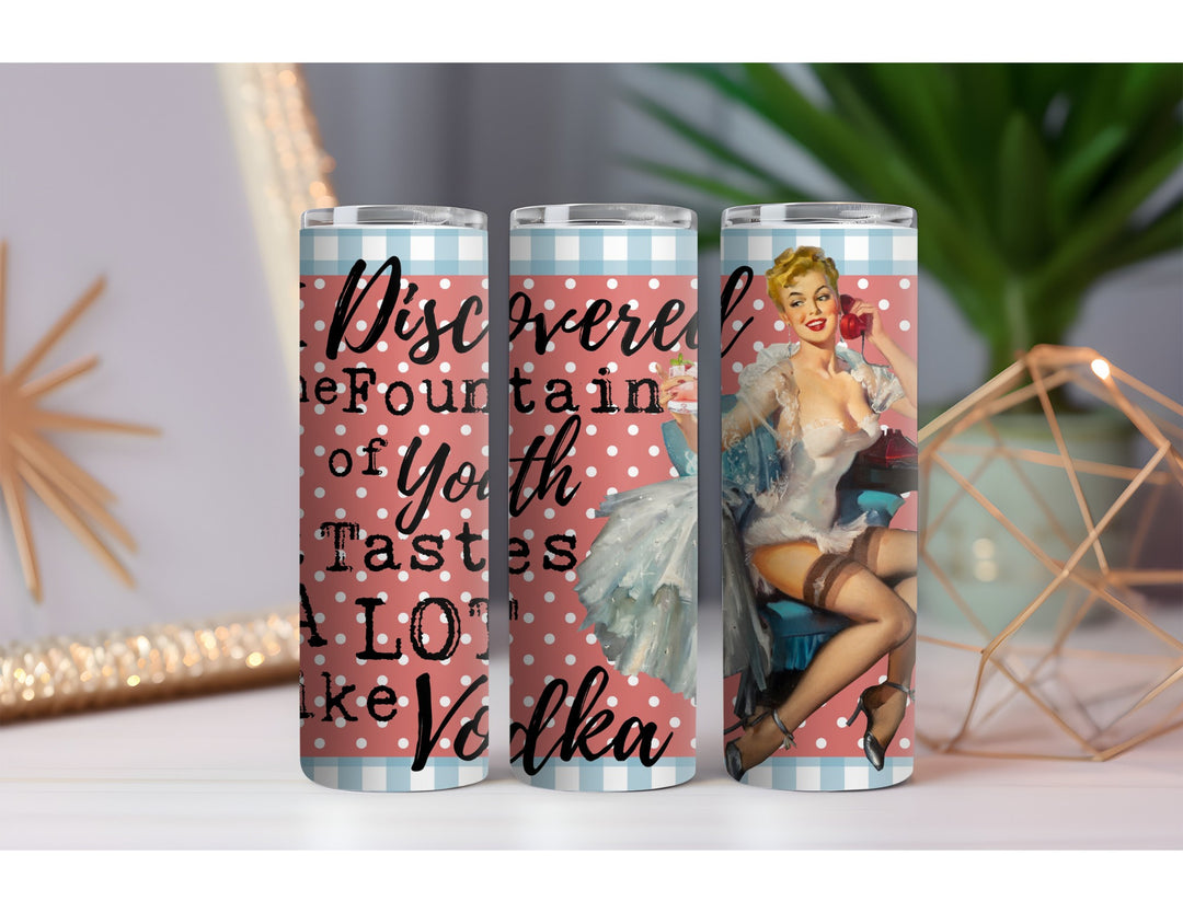 Fountain of Youth Vodka 20 oz. Skinny Drink Tumbler