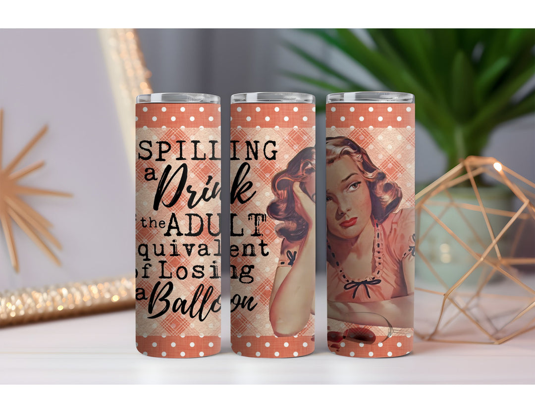 Spilling a Drink 20 oz. Skinny Drink Tumbler