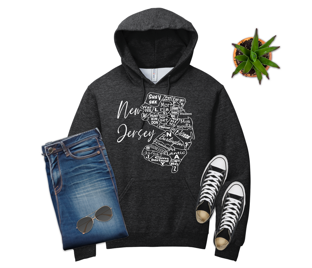 New Jersey License Plate County Map Shirt